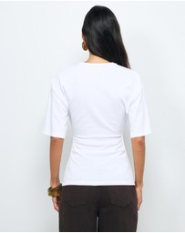 AERE - Mara Gathered Waist Top