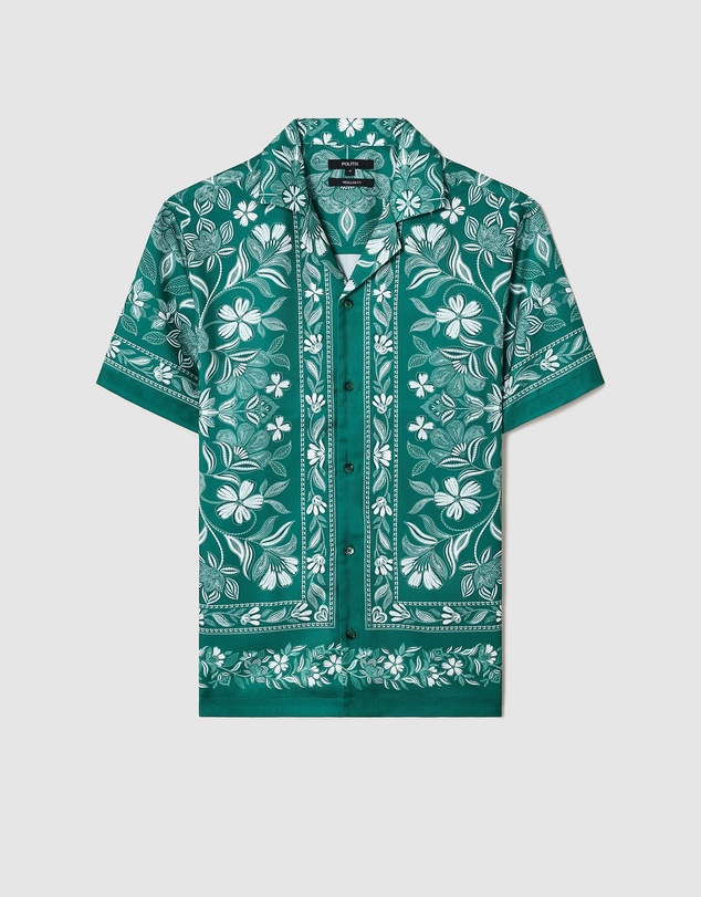 Politix - Aidan Border Print Short Sleeve Shirt