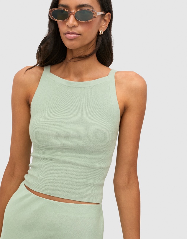 Seed Heritage - Cotton Blend Rib Knit Top