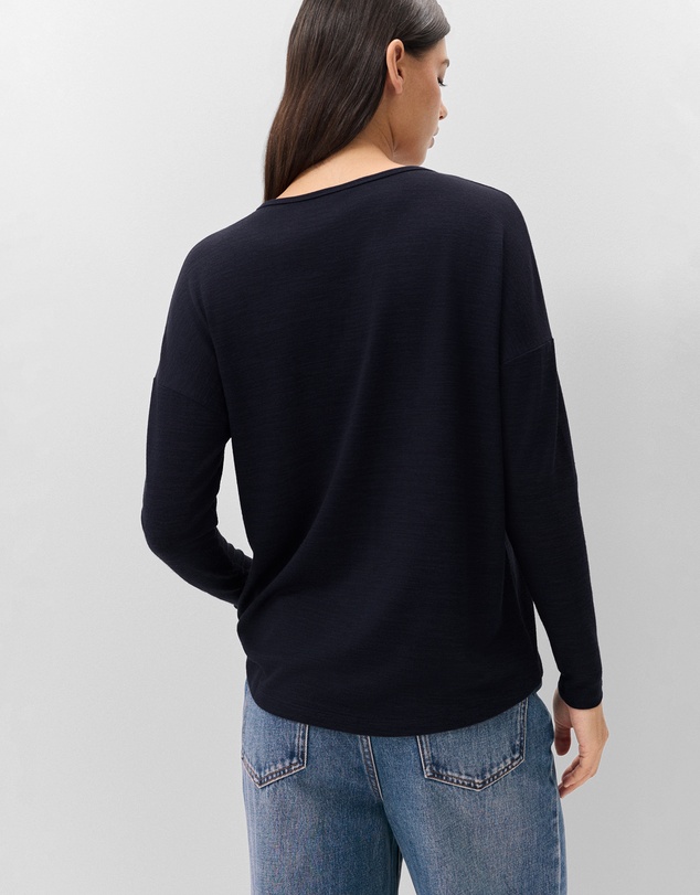 UNISON - Soft V Neck Long Sleeve Tee