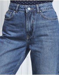 Sosandar - Denim Relaxed Fit Turn Up Jeans