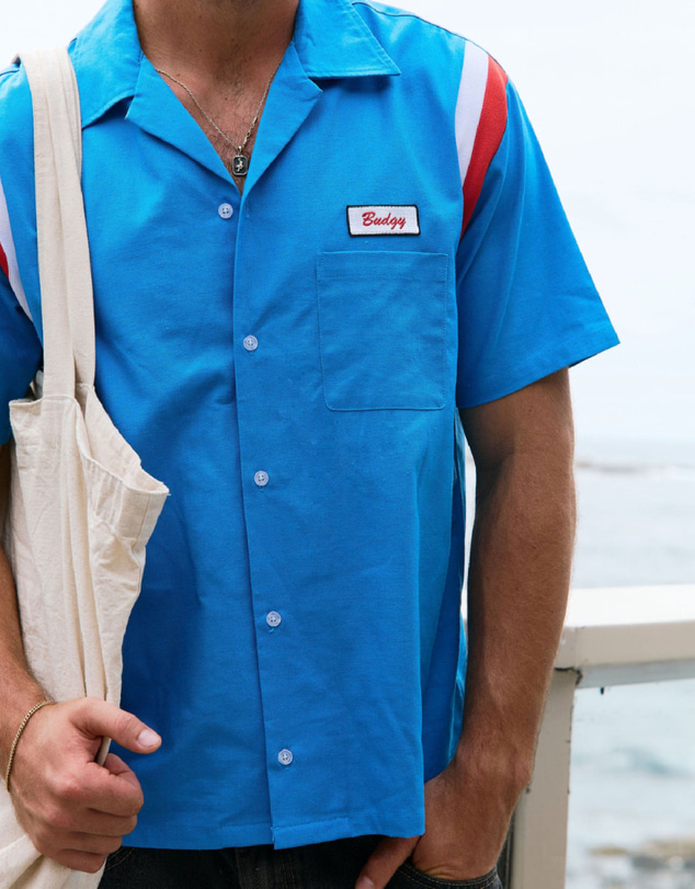Budgy Smuggler - Mechanic Shirt in Blue Bowler