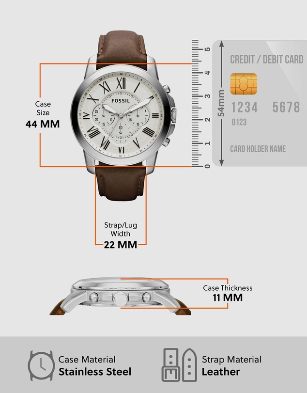 Fossil - Grant Brown Chronograph Watch