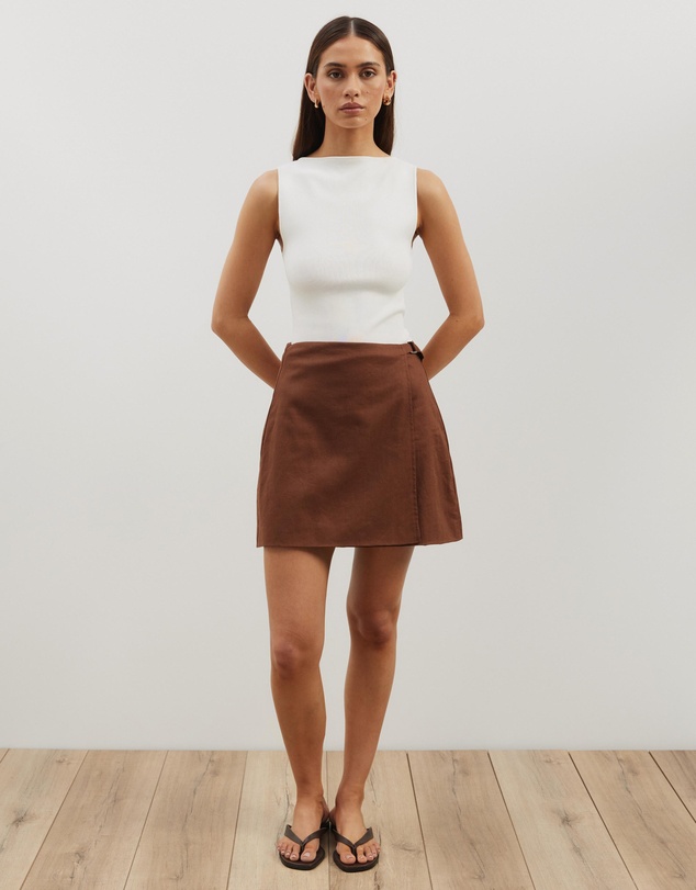 Atmos&Here - Zadie Mini Wrap Buckle Skirt