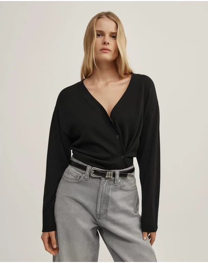 Witchery - Asymmetric Wrap Knit Cardigan