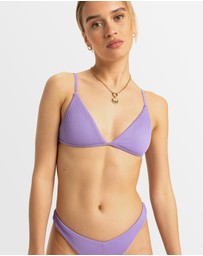 Roxy - Womens Rib Roxy Love The Quiver Tri Bikini Top