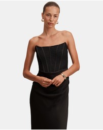 Forever New - Ivy Lace Corset Drape Maxi Dress