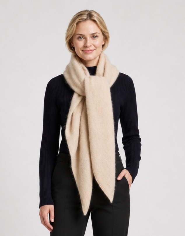 SILK MAGNOLIA - Brushed Cashmere Triangle Shawl