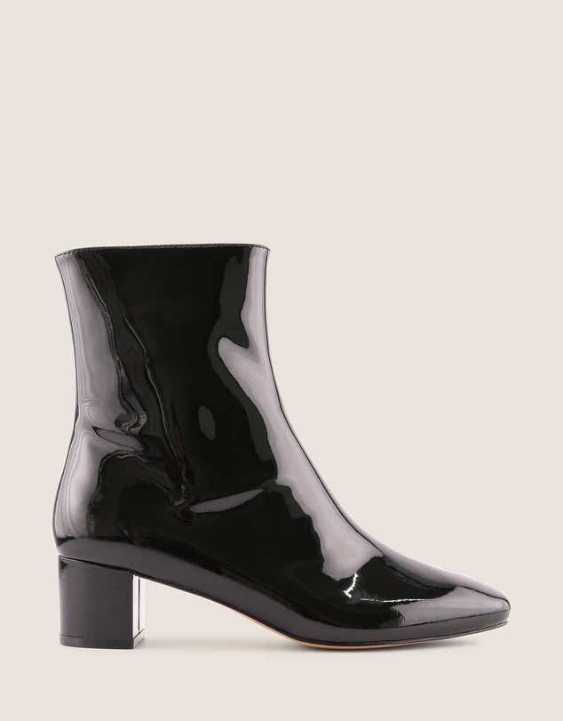 Shelly Shen - Noah Heel Ankle Boots Black Patent