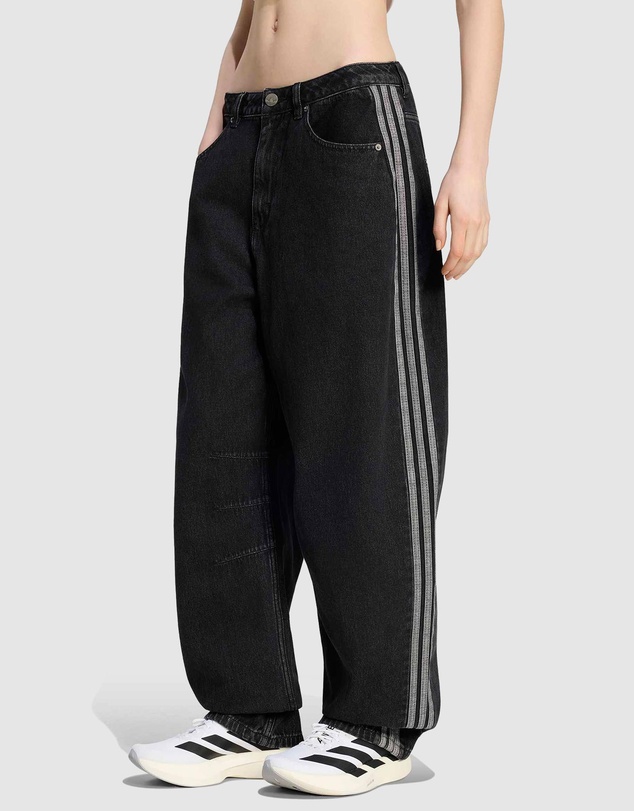 adidas Originals - High Rise Barrel Leg Denim Pants