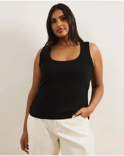 Atmos&Here Curvy - Organic Cotton Scoop Tank
