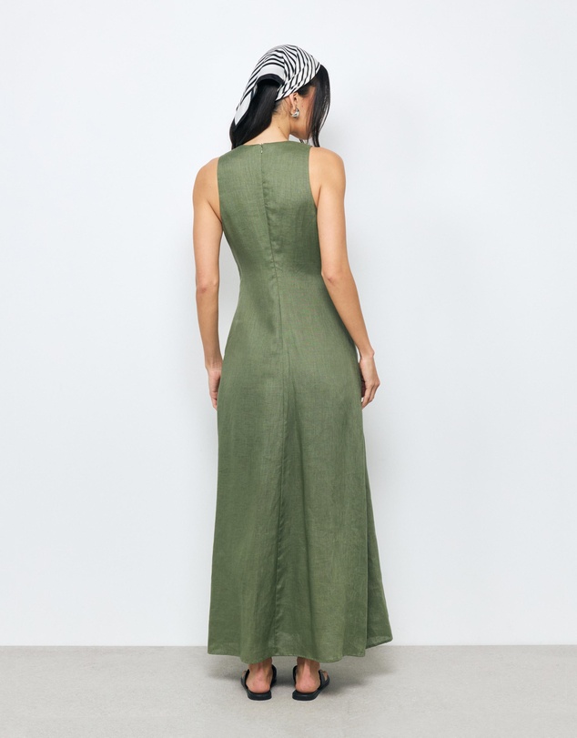 AERE - Evania Linen Midi Dress