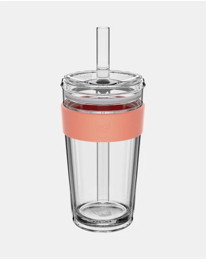 KeepCup - Longplay Cold Cup 16oz Reusable Coffee Cup with Boba Straw Lid