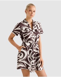 Forever New - Grace Linen Shirt Mini Dress