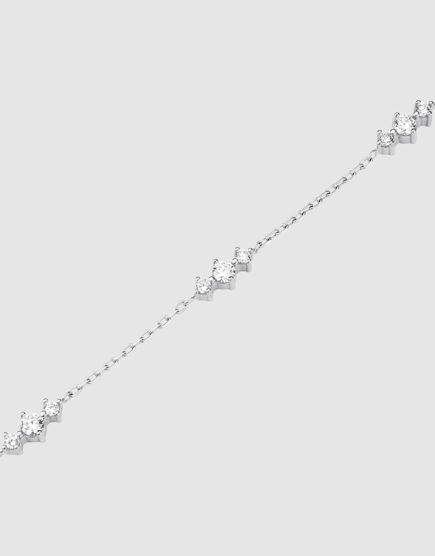 Rosefield - Triple Crystal Silver-Tone Bracelet