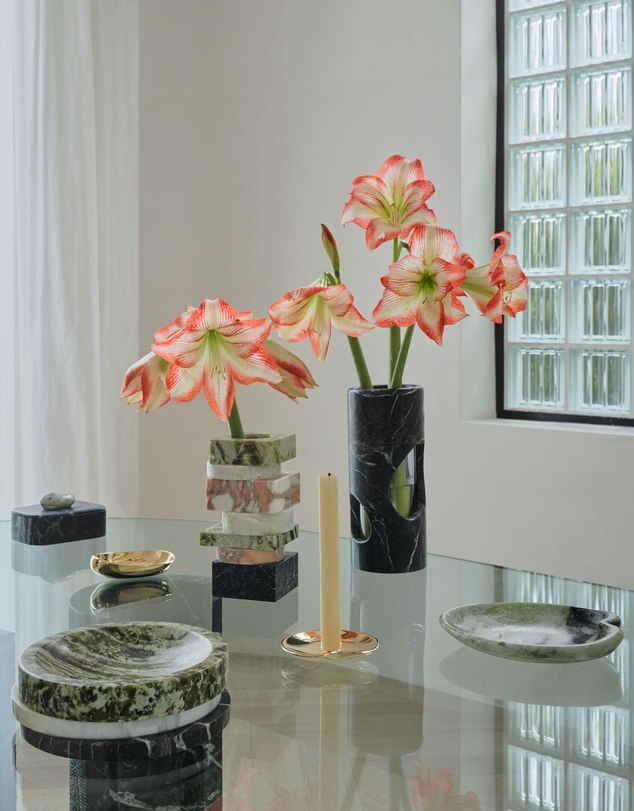 Greg Natale - Lily Candle Holder Brass Unlacquered
