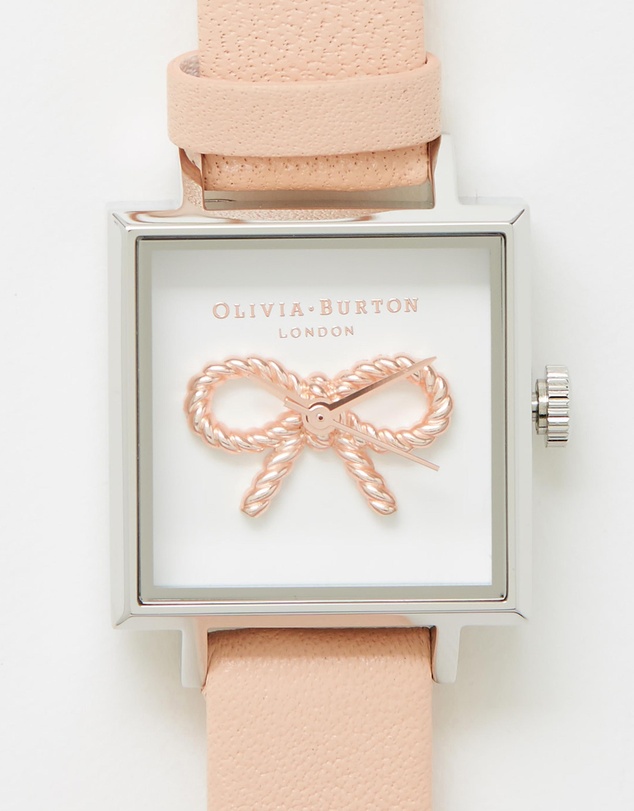 Olivia Burton - 3D Vintage Bow Midi Square Dial Watch