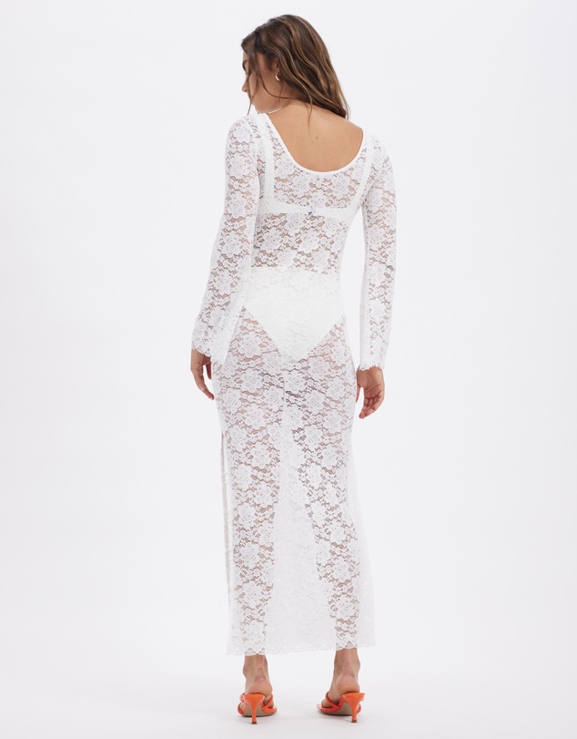 Dazie - Limelight Lace Rosette Maxi Dress