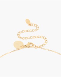 Lovisa - Waterproof Gold Plated Stainless Steel Cubic Zirconia Libra  Zodiac Sign Necklace