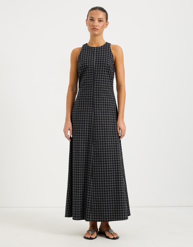 Calli - Lucy Racer Check Midi Dress