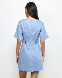 AERE - Clova Linen Mini Dress