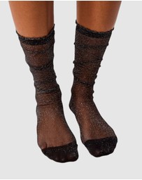 High Heel Jungle - Sheer Magic Knee Sock Black