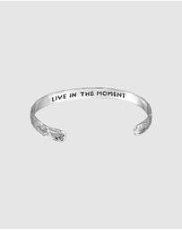 Haze & Glory - ICONIC EXCLUSIVE - Bracelet Live in The Moment Silver Bangle in Sterling Silver