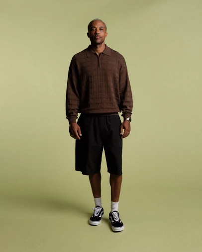 STUDENTS - Knight Knitted L/S Polo Sweater