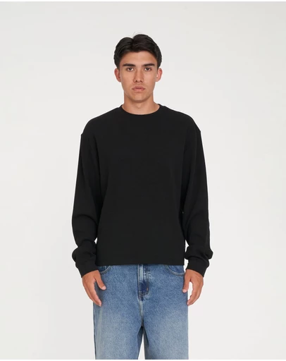 Huffer - Crop Waffle LS Sup Tee