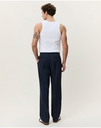 Les Deux - Pleated Twill Suit Pants