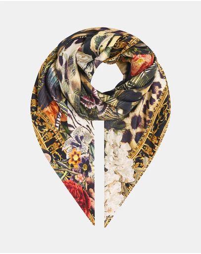 Camilla - Large Crystalled Silk Square Scarf
