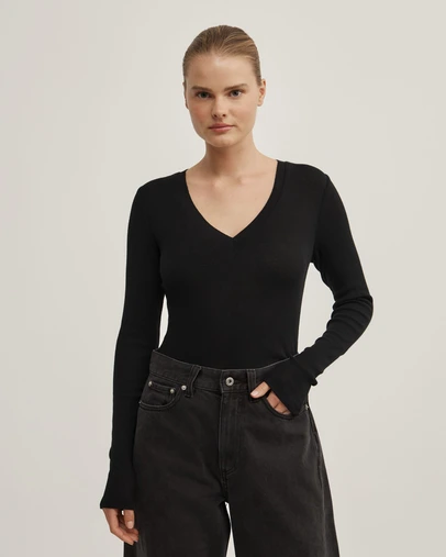 Witchery - Fine V-neck Long-sleeve Top