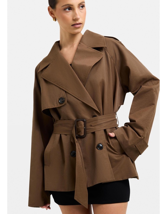 Alice In The Eve - Tessa Cinched Trench Coat