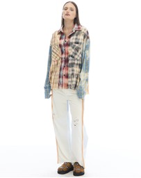 THE TALES - Patchwork Check Flannel Shirt