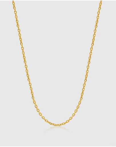 Nialaya Jewellery - Men's Gold Cable Chain