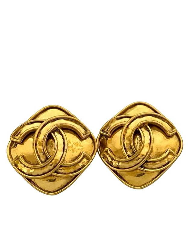 Pre-Loved by Azura Reborn - Pre-Loved CC Gold Plated Diamond Clip On Earrings