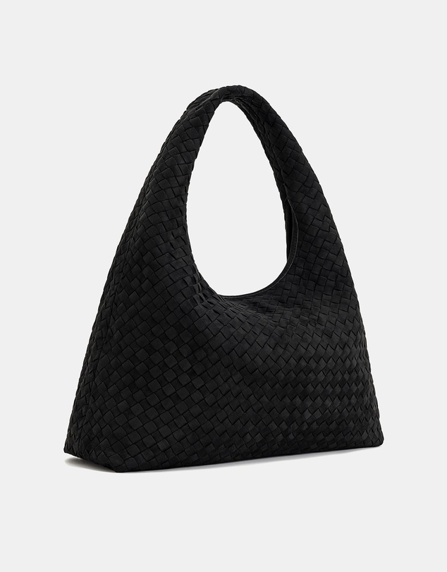 JW PEI - laura Faux Suede Woven Shoulder Bag