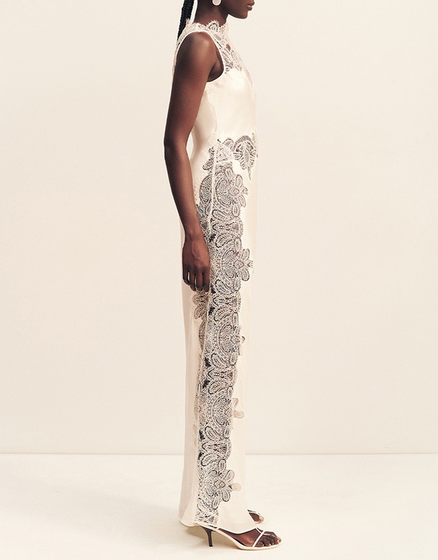 Shona Joy - Stratus Lace High Neck Maxi Dress