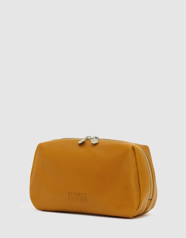 Republic of Florence - The Otto Yellow Leather Dopp Kit