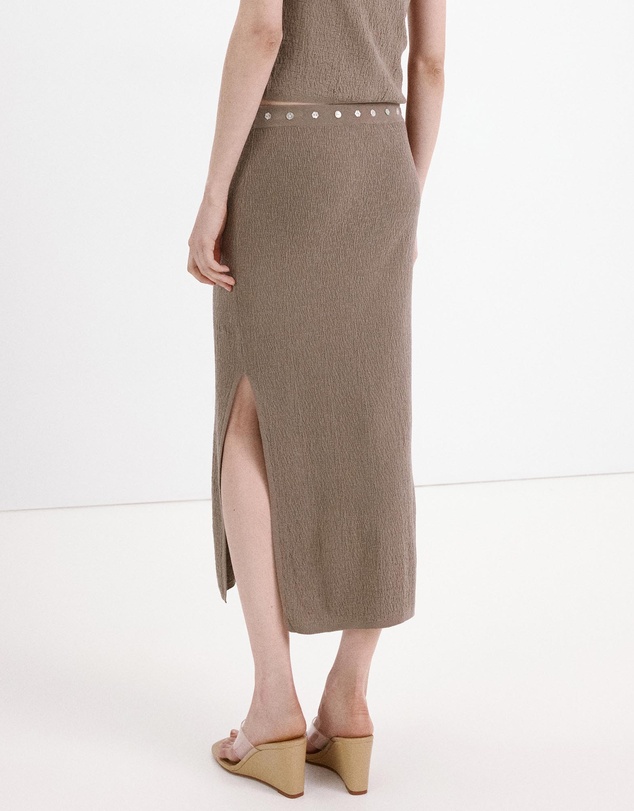 M.N.G - Button Skirt with Side Slit
