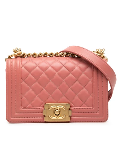 Pre-Loved by Azura Reborn - Pre-Loved Small Quilted Lambskin Boy Flap