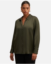 Forever New Curve - Coco Curve Satin Shirt