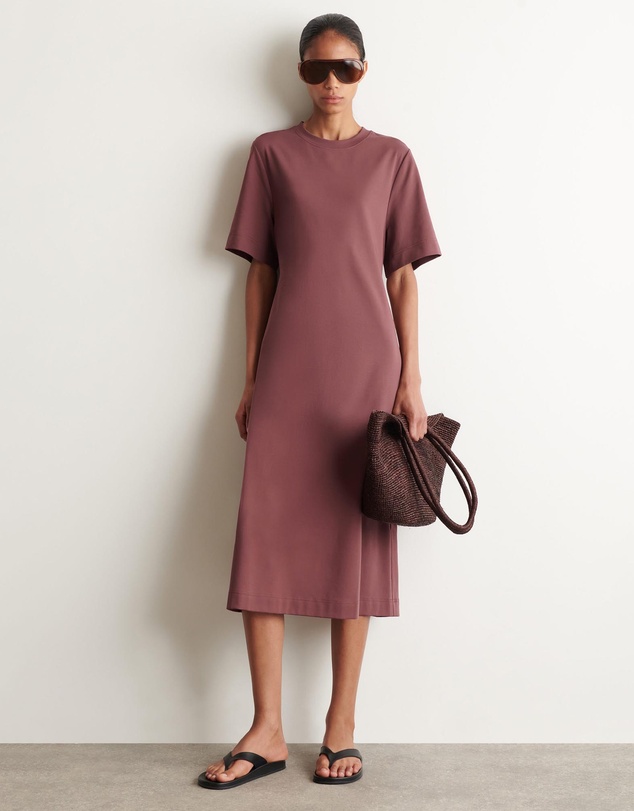 COS - Belt-Detail Midi T-Shirt Dress