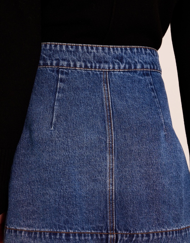 AERE - Denim Wrap Over Mini Skirt
