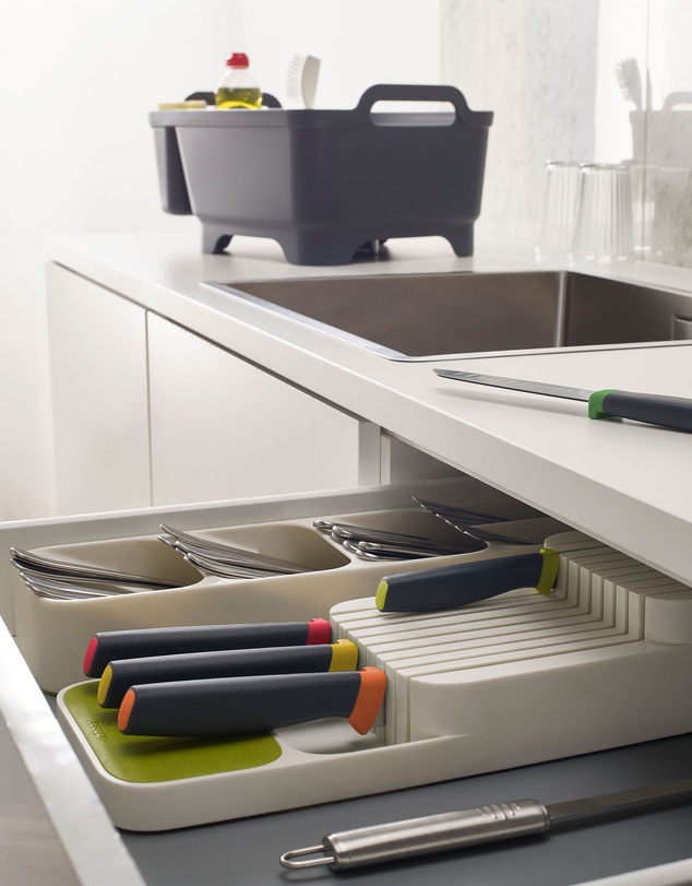 Joseph Joseph - DrawerStore™ Compact Cutlery Organiser (Grey)
