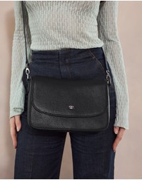 Pierre Cardin - Pierre Cardin Ladies Leather Flap Over Crossbody Bag