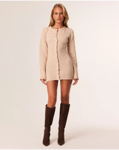 SNDYS - August Fluffy Knit Mini Dress