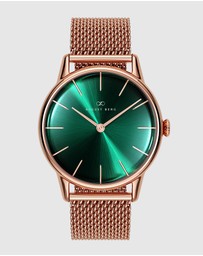 August Berg - Serenity 32mm Rose Gold Plated Mesh Watch