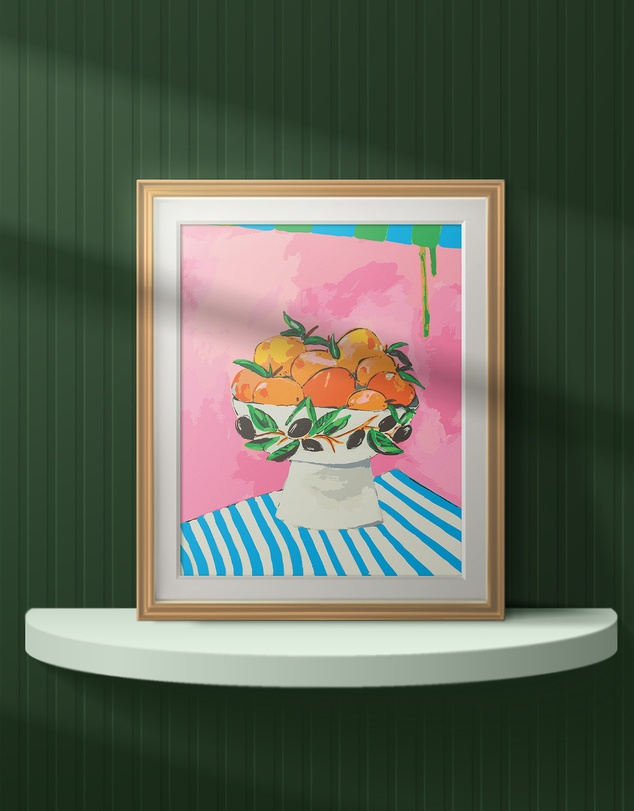 Journey Of Something - Paint by Numbers - Bowl of Oranges