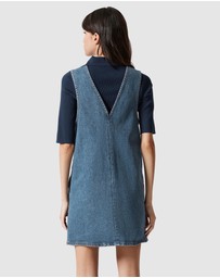 & Other Stories - V-Neck Denim Mini Dress
